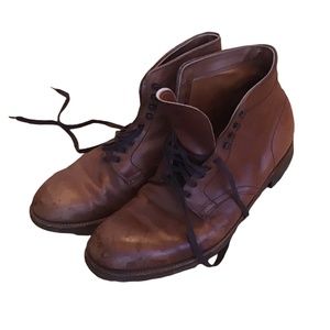 ALDEN x J. CREW 86044H BROWN CALFSKIN LEATHER 11.5 BD PLAIN TOE BOOT